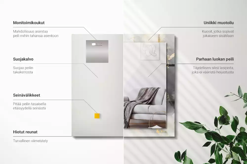 Obdĺžnikové dekoračné zrkadlo Abstraktné moderné umenie