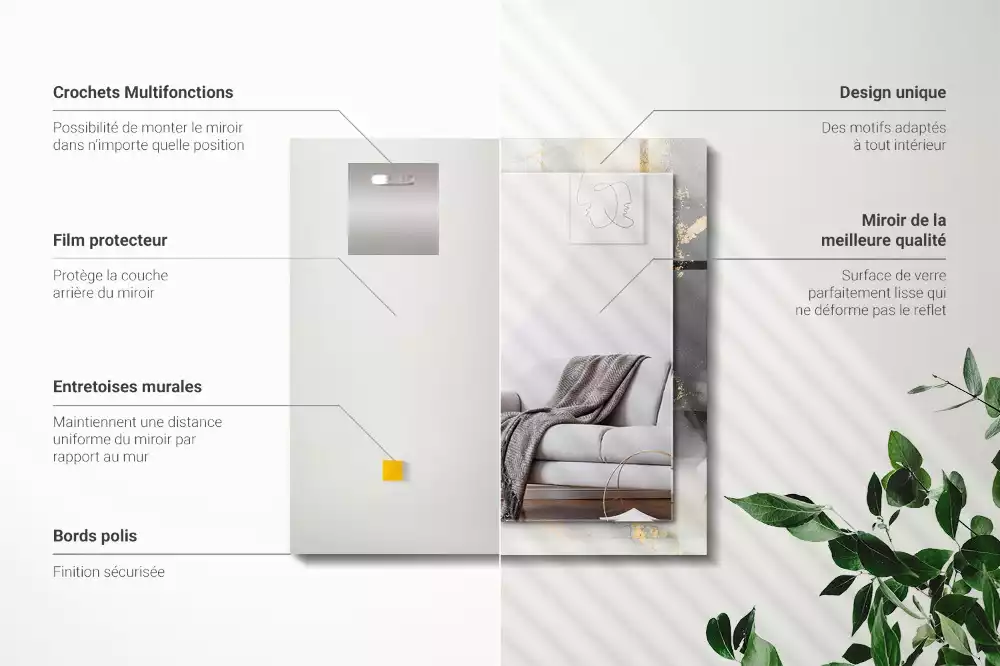 Obdĺžnikové dekoračné zrkadlo Abstraktné moderné umenie