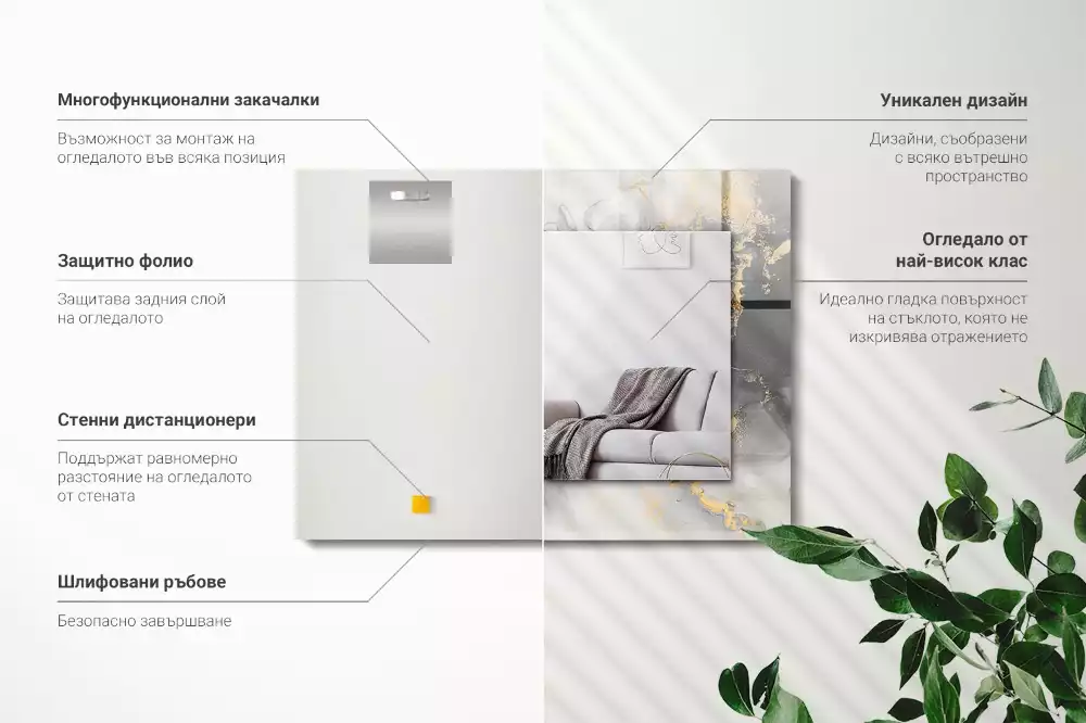 Obdĺžnikové dekoračné zrkadlo Abstraktné moderné umenie