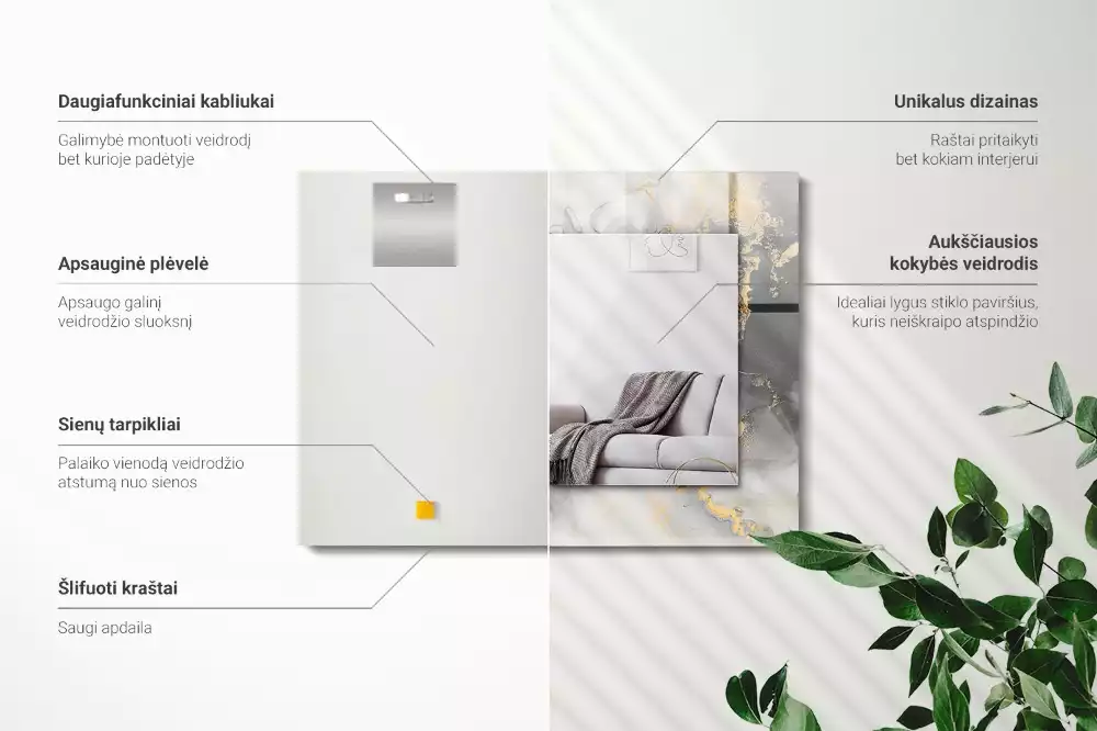 Obdĺžnikové dekoračné zrkadlo Abstraktné moderné umenie