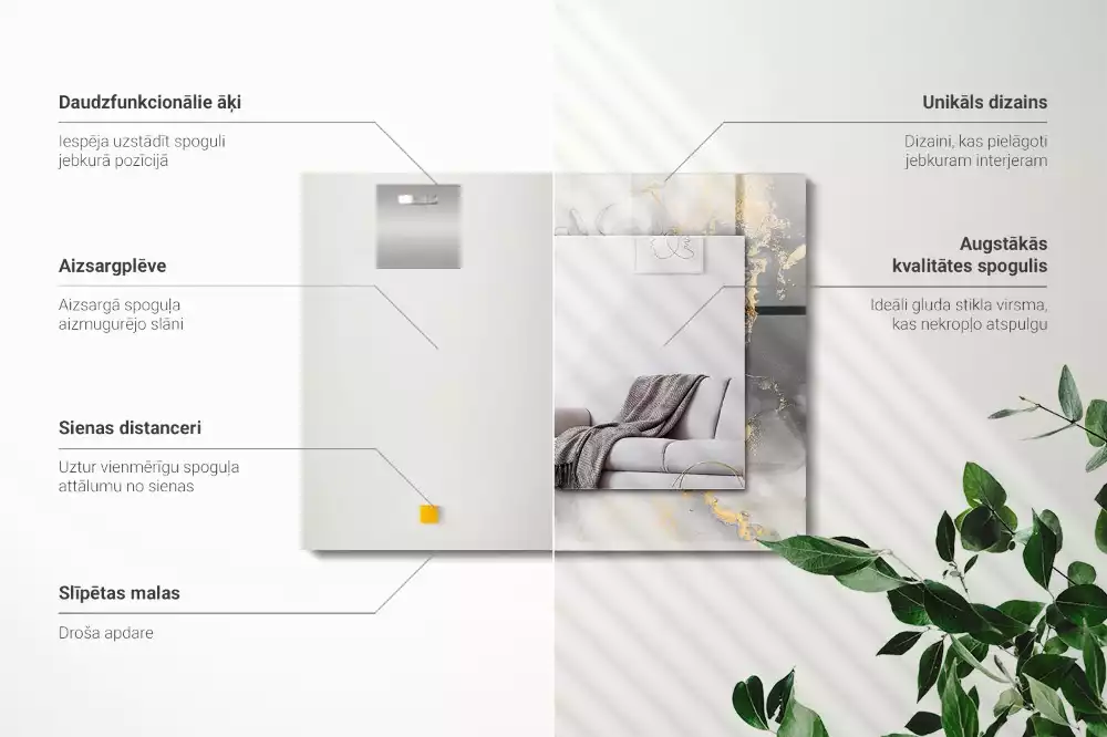 Obdĺžnikové dekoračné zrkadlo Abstraktné moderné umenie