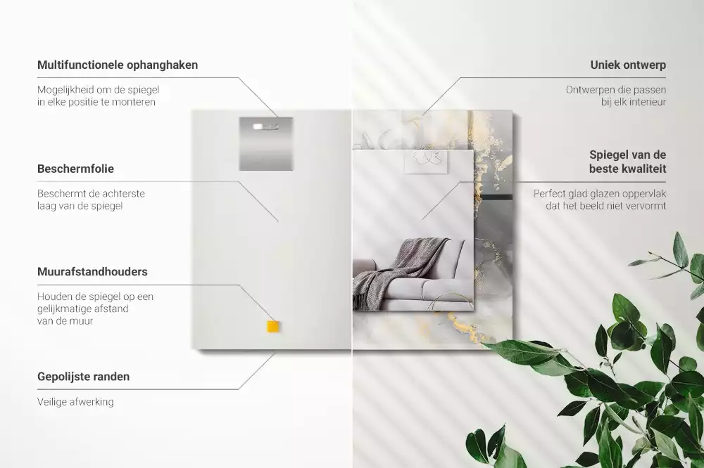 Obdĺžnikové dekoračné zrkadlo Abstraktné moderné umenie