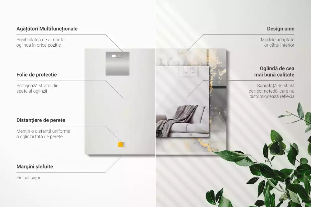 Obdĺžnikové dekoračné zrkadlo Abstraktné moderné umenie