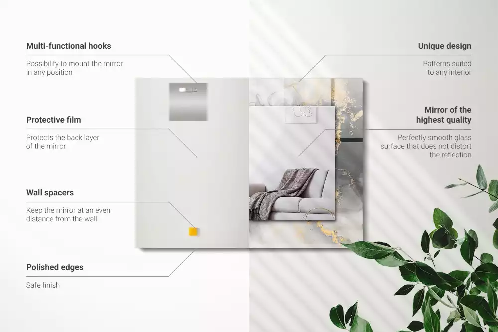 Obdĺžnikové dekoračné zrkadlo Abstraktné moderné umenie