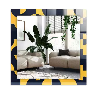 Obdĺžnikové dekoračné zrkadlo Abstraktný geometrický vzor