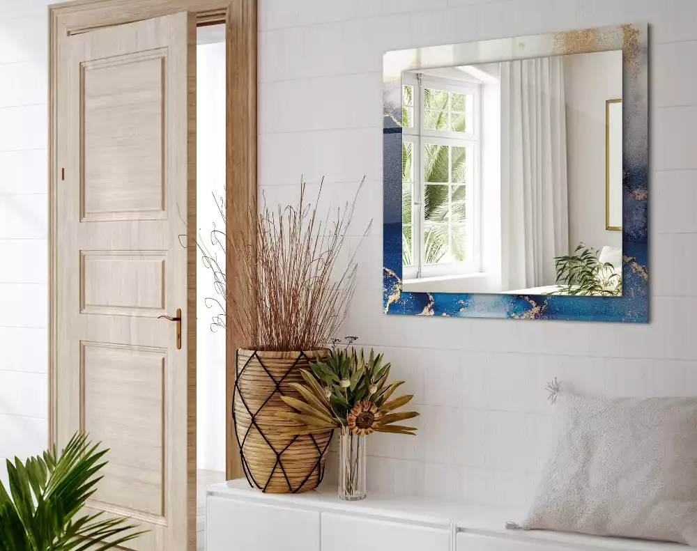Obdĺžnikové ozdobné zrkadlo Abstraktné plastické umenie