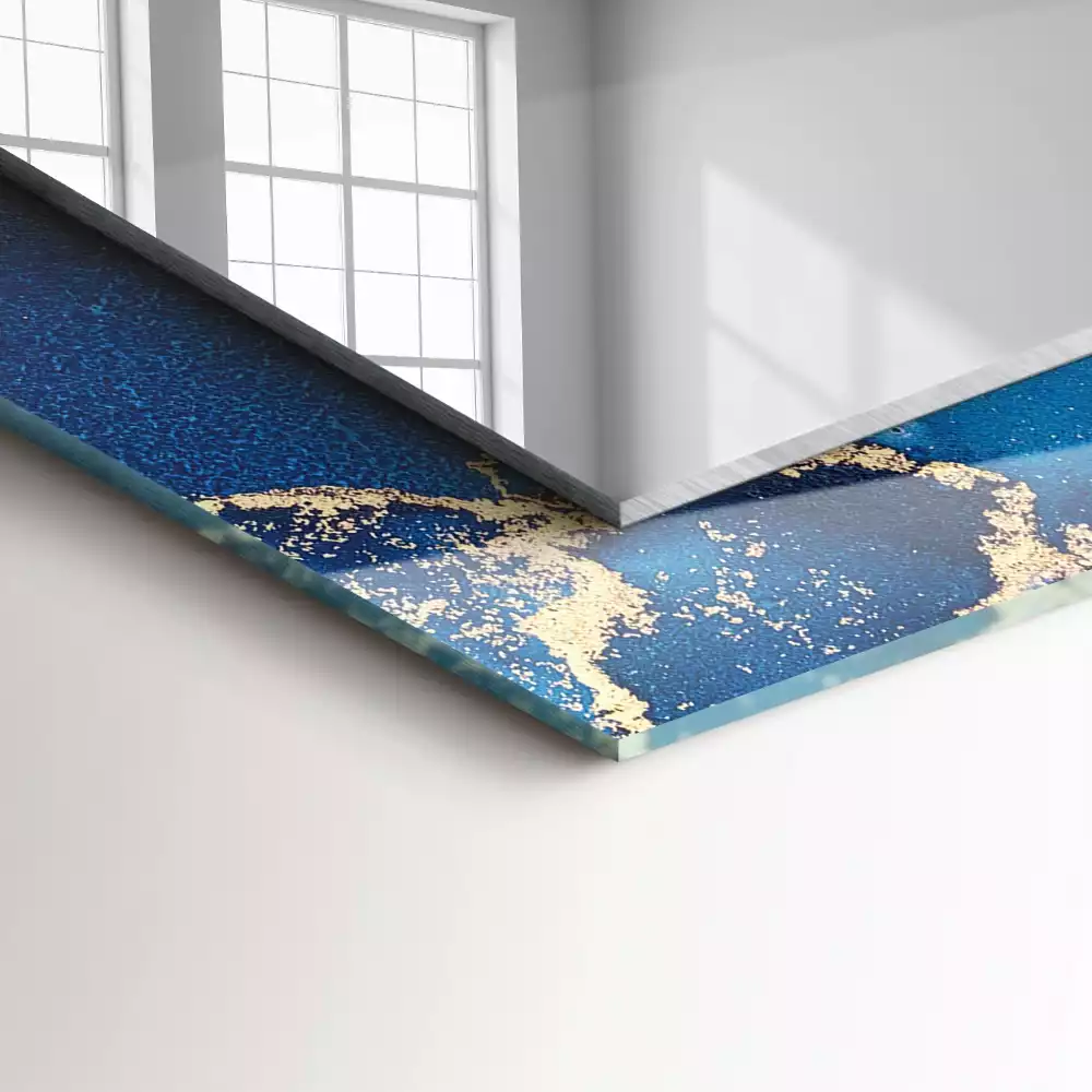 Obdĺžnikové ozdobné zrkadlo Abstraktné plastické umenie