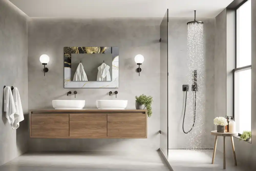 Obdĺžnikové dekoračné zrkadlo Abstraktné zlaté umenie