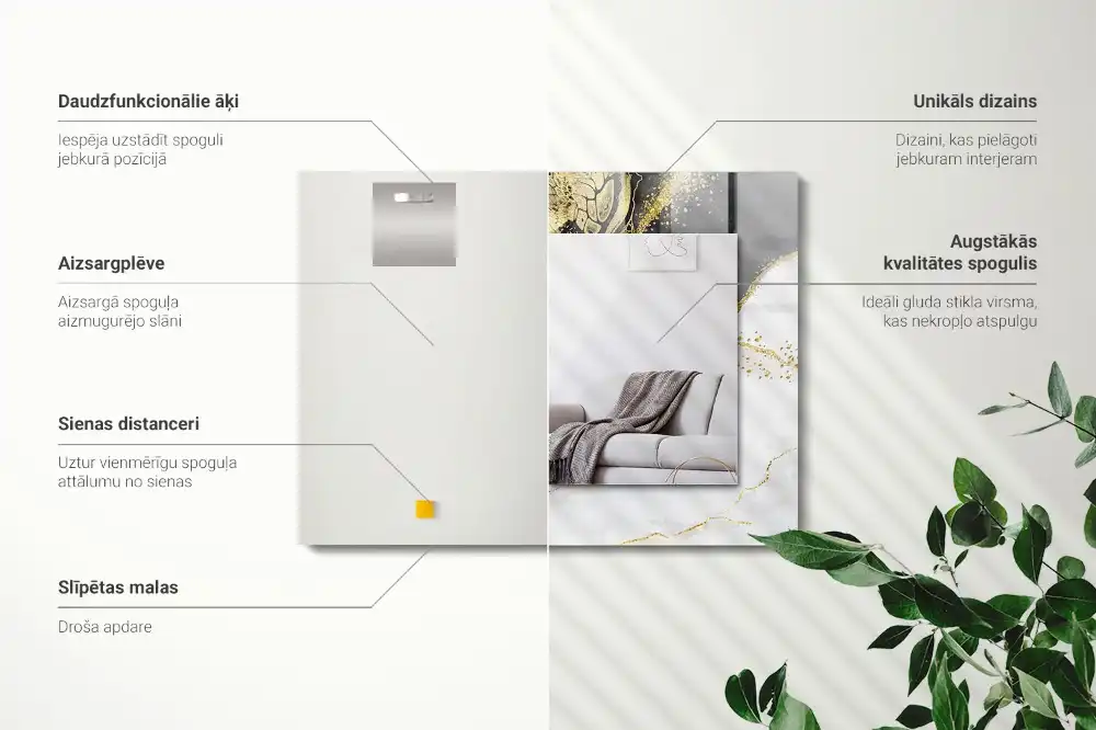 Obdĺžnikové dekoračné zrkadlo Abstraktné zlaté umenie