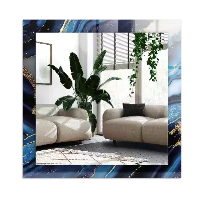 Obdĺžnikové ozdobné zrkadlo Abstraktné mramorové umenie