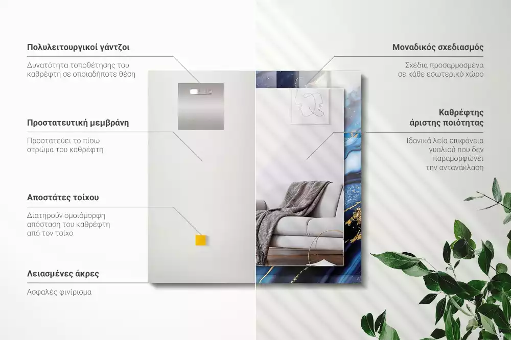 Obdĺžnikové ozdobné zrkadlo Abstraktné mramorové umenie