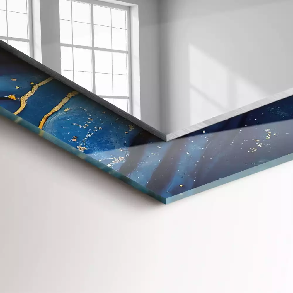 Obdĺžnikové ozdobné zrkadlo Abstraktné mramorové umenie