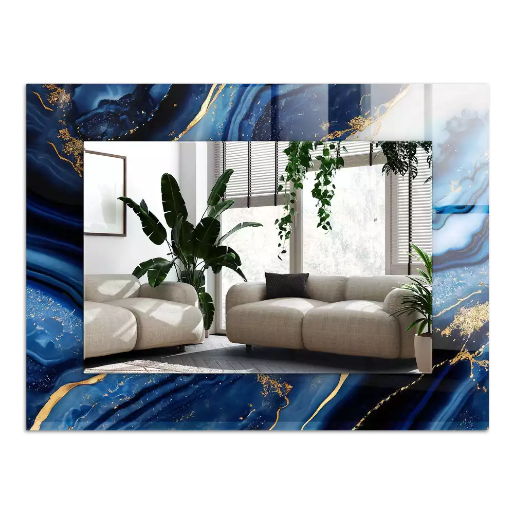 Obdĺžnikové ozdobné zrkadlo Abstraktné mramorové umenie