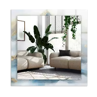 Obdĺžnikové dekoračné zrkadlo Hory v hmle