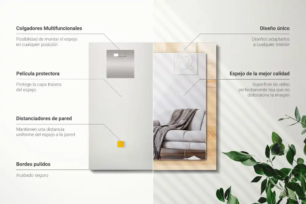 Obdĺžnikové dekoračné zrkadlo Textúra drevenej dosky