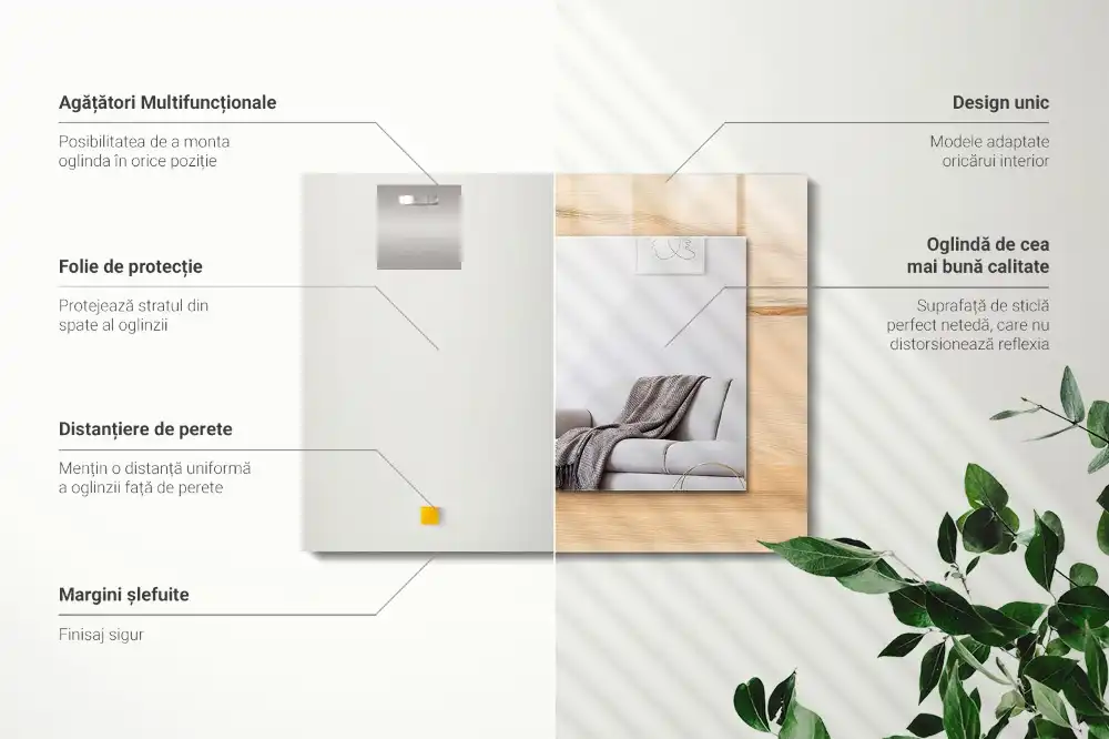 Obdĺžnikové dekoračné zrkadlo Textúra drevenej dosky