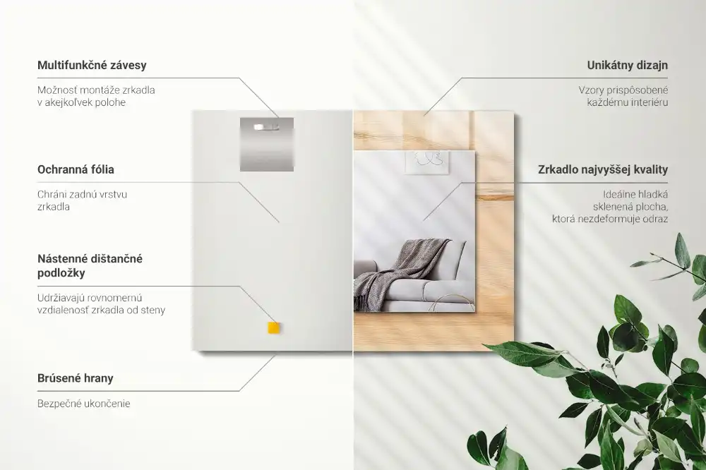 Obdĺžnikové dekoračné zrkadlo Textúra drevenej dosky