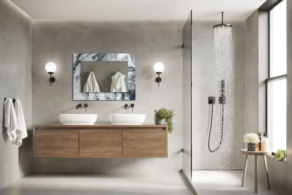 Obdĺžnikové ozdobné zrkadlo Abstraktná maľba kompozícia