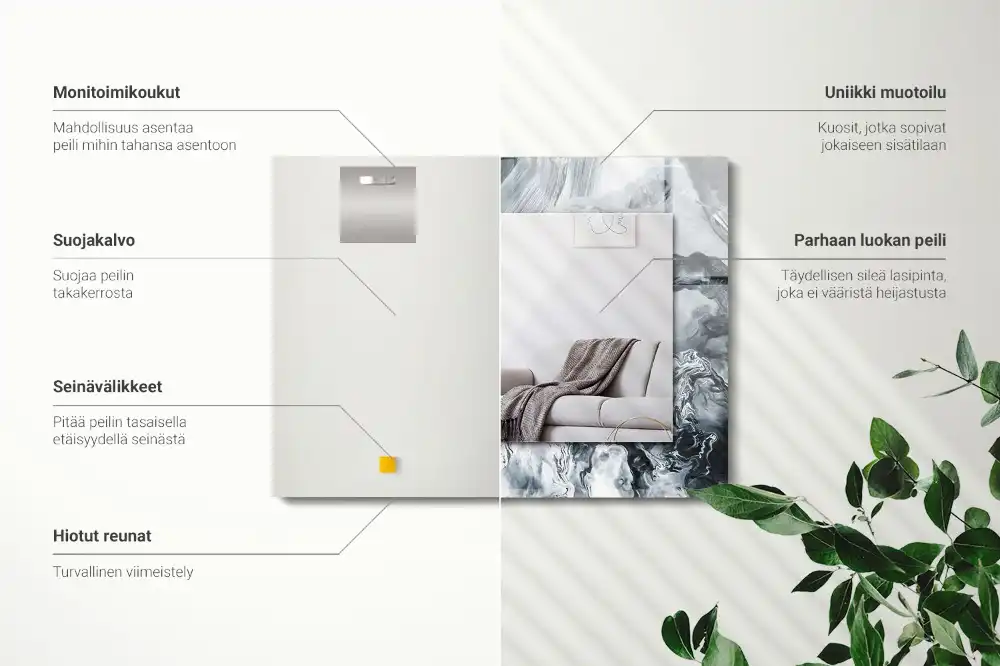 Obdĺžnikové ozdobné zrkadlo Abstraktná maľba kompozícia