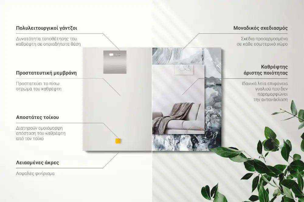 Obdĺžnikové ozdobné zrkadlo Abstraktná maľba kompozícia