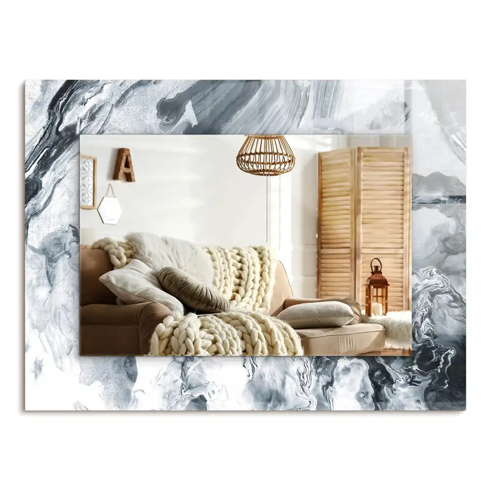 Obdĺžnikové ozdobné zrkadlo Abstraktná maľba kompozícia