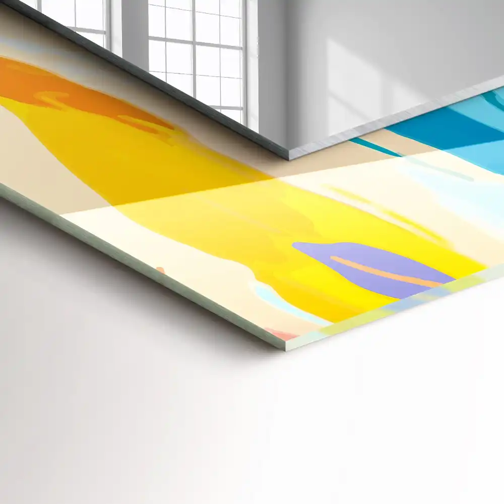 Obdĺžnikové dekoračné zrkadlo Abstraktné farebné ťahy