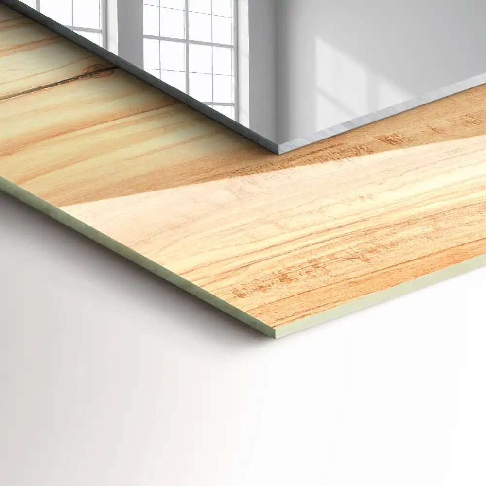 Obdĺžnikové ozdobné zrkadlo Textúra dreva