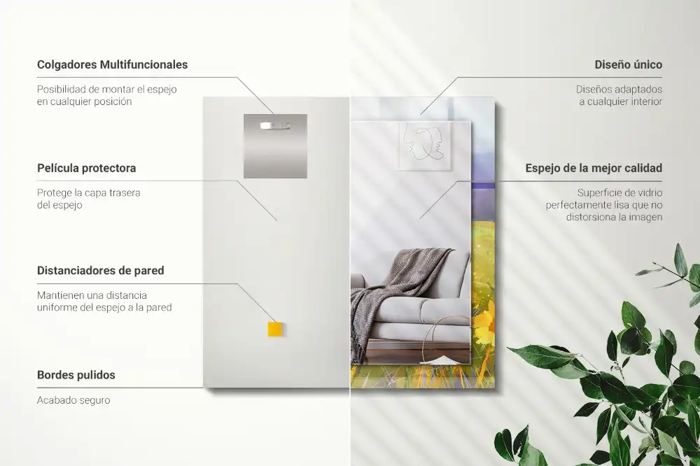 Obdĺžnikové dekoračné zrkadlo Slnečnicové pole