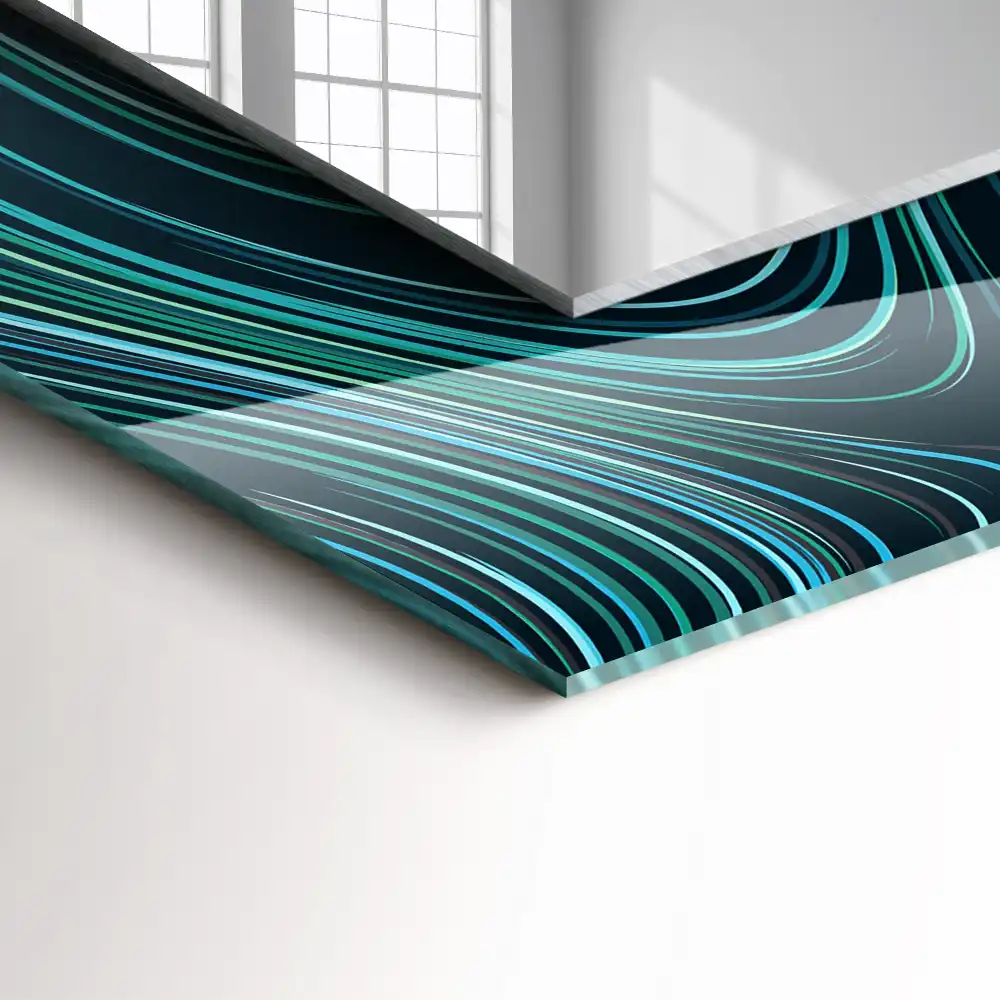 Obdĺžnikové dekoračné zrkadlo Abstraktné čiary