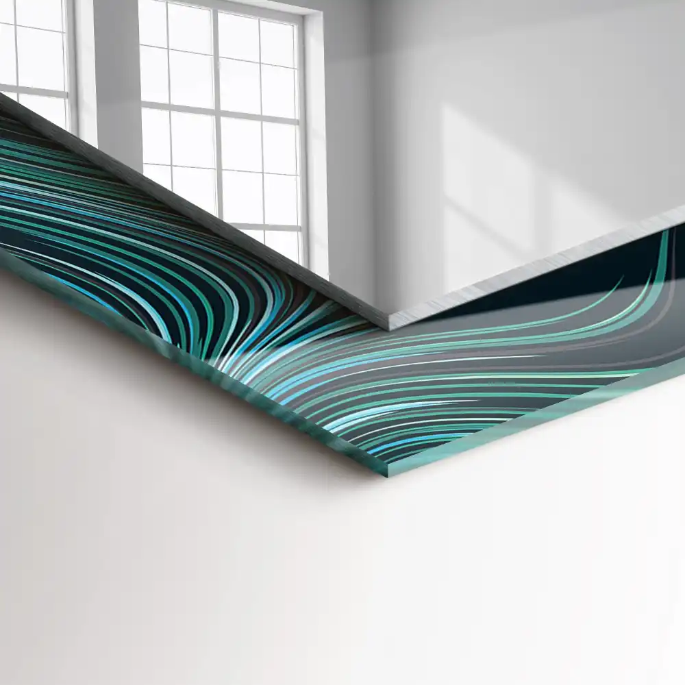 Obdĺžnikové dekoračné zrkadlo Abstraktné čiary