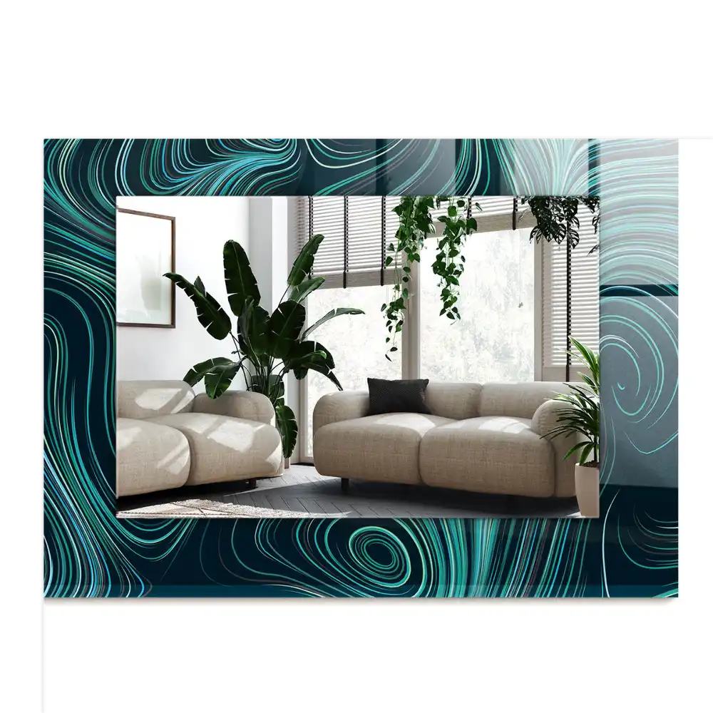 Obdĺžnikové dekoračné zrkadlo Abstraktné čiary