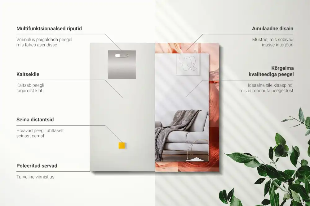 Obdĺžnikové ozdobné zrkadlo Skaly púštneho kaňonu