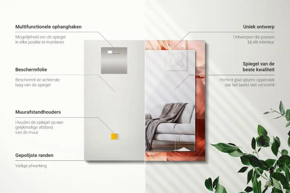 Obdĺžnikové ozdobné zrkadlo Skaly púštneho kaňonu