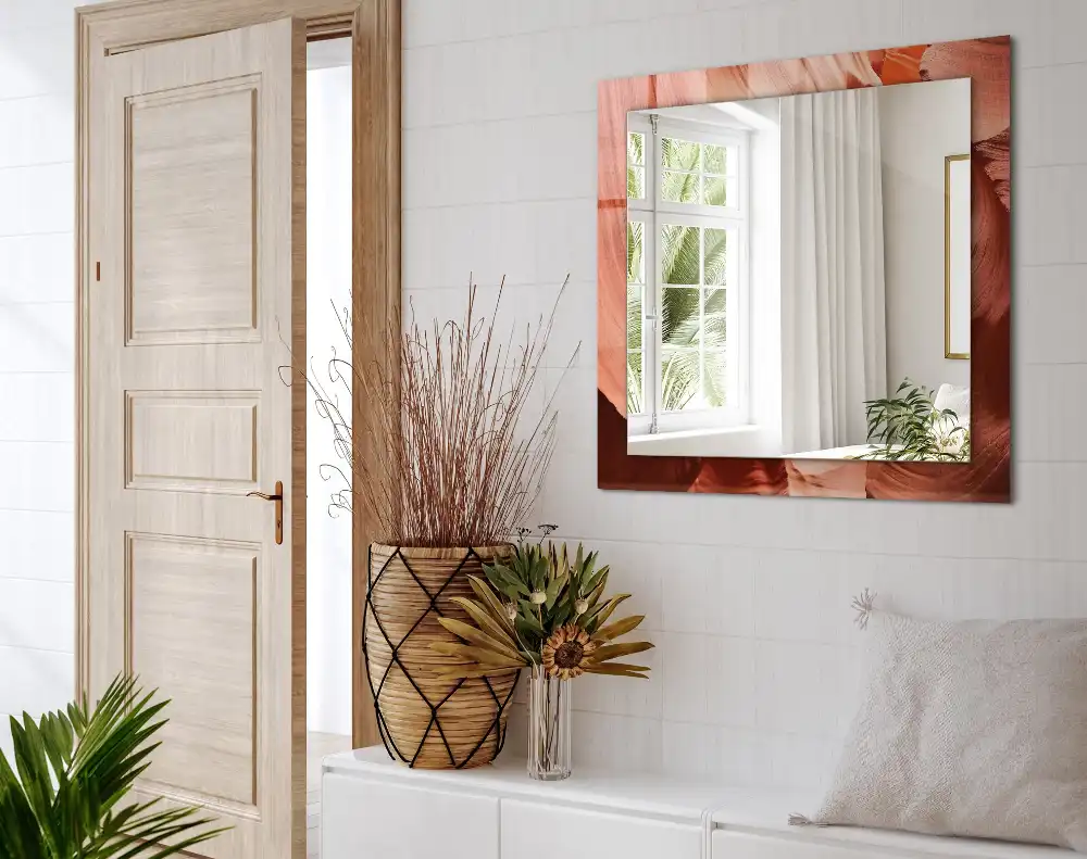 Obdĺžnikové ozdobné zrkadlo Skaly púštneho kaňonu