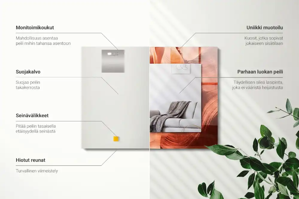 Obdĺžnikové ozdobné zrkadlo Skaly púštneho kaňonu