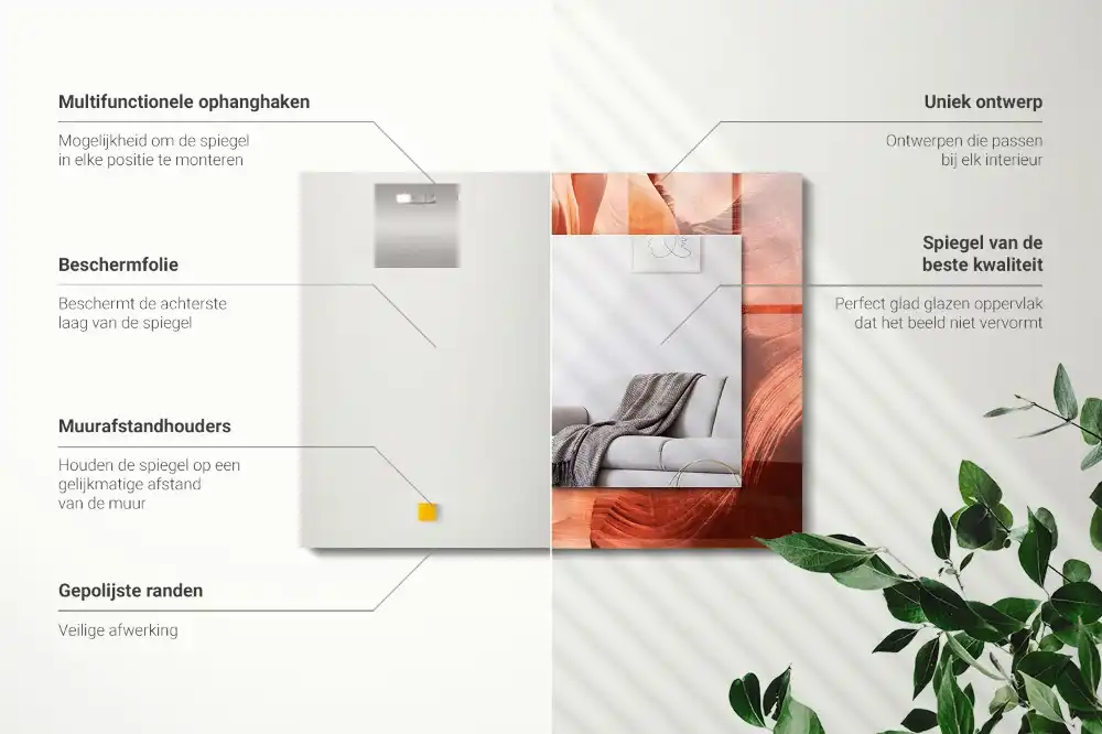 Obdĺžnikové ozdobné zrkadlo Skaly púštneho kaňonu