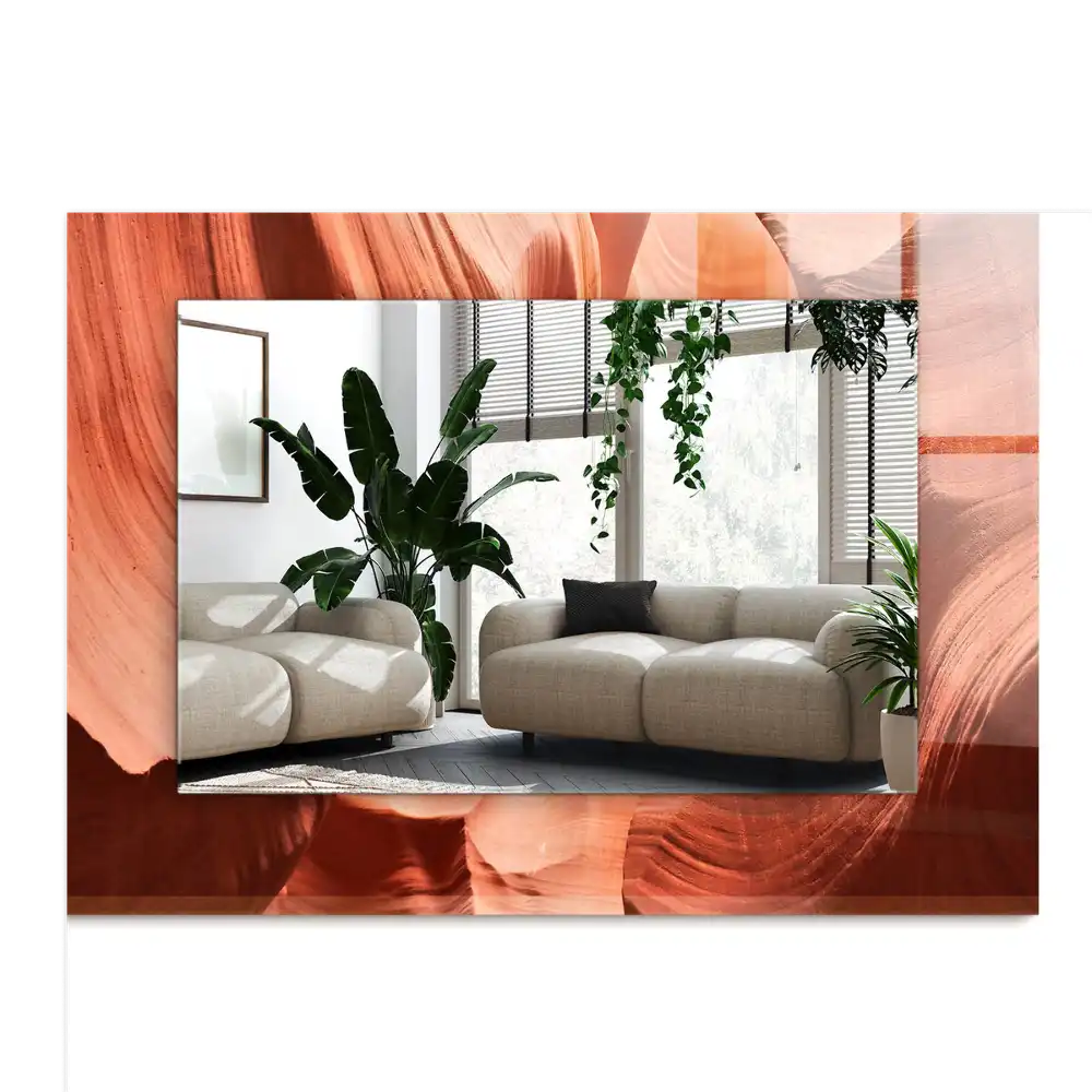 Obdĺžnikové ozdobné zrkadlo Skaly púštneho kaňonu