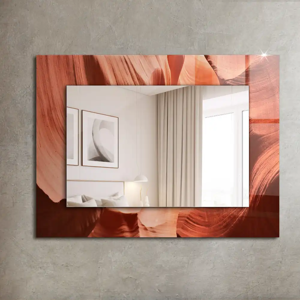 Obdĺžnikové ozdobné zrkadlo Skaly púštneho kaňonu