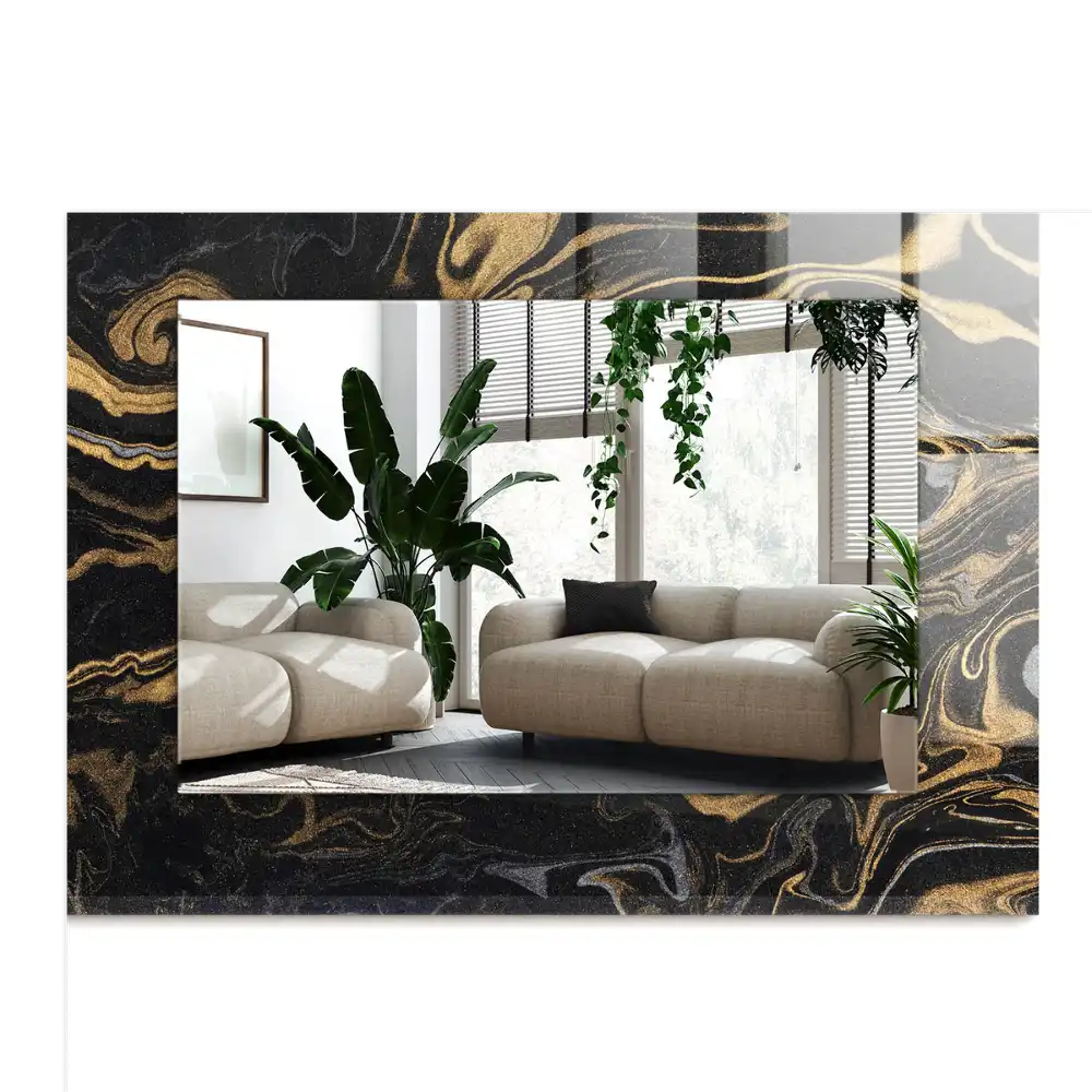 Obdĺžnikové dekoračné zrkadlo Abstraktný mramorový vzor