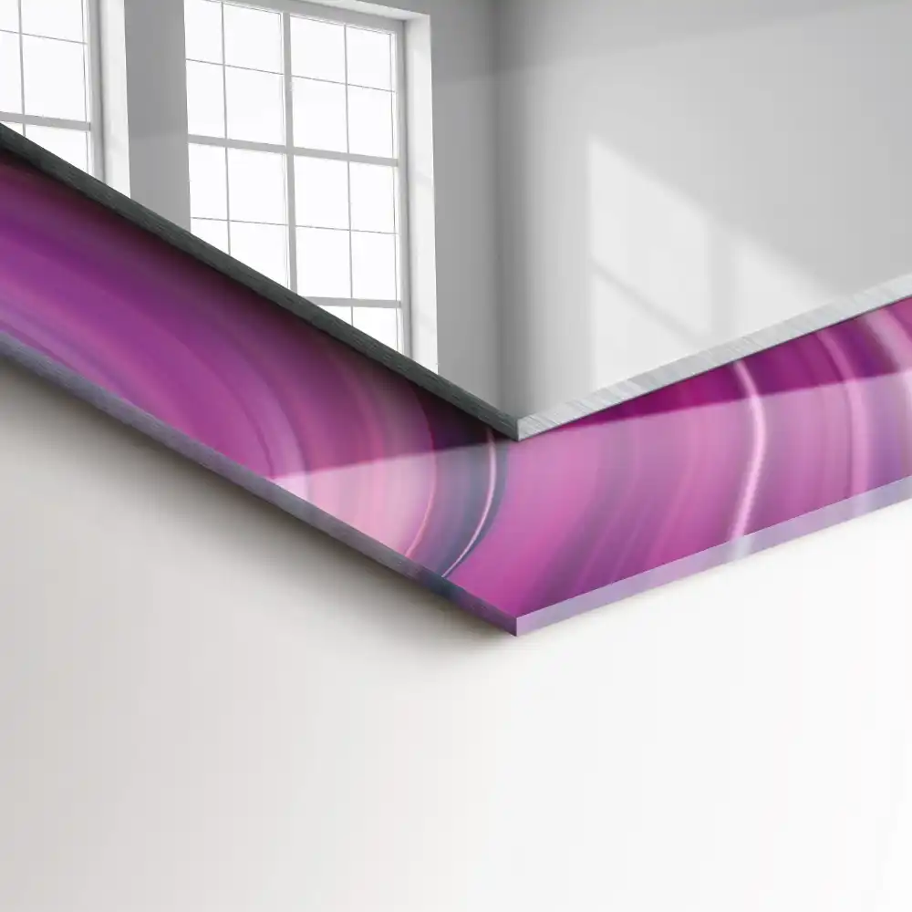 Obdĺžnikové ozdobné zrkadlo Abstraktné farebné vlny