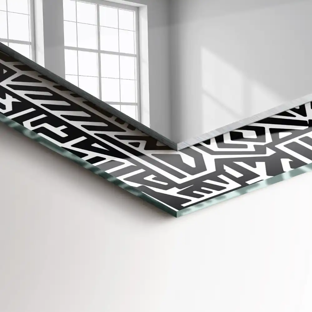 Obdĺžnikové dekoračné zrkadlo Geometrický vzor