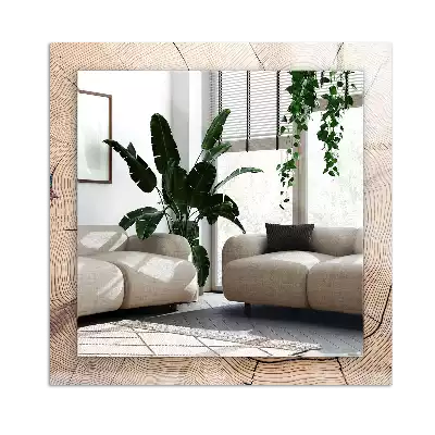 Obdĺžnikové ozdobné zrkadlo Priečny rez kmeňa stromu