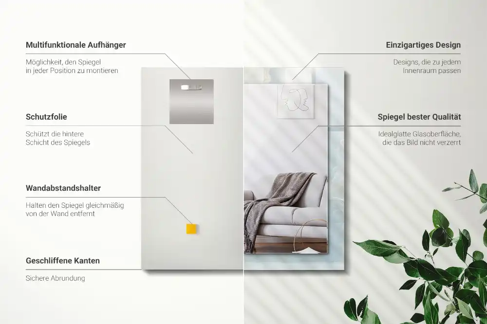 Obdĺžnikové zrkadlo s motívom Modrý ónyxový mramor