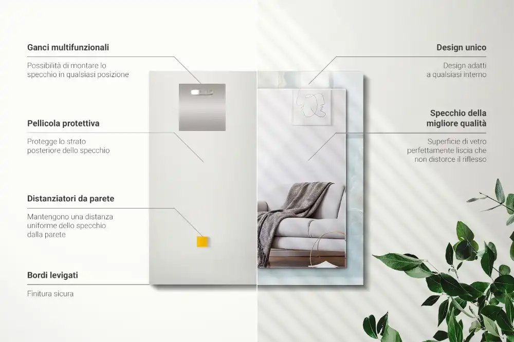 Obdĺžnikové zrkadlo s motívom Modrý ónyxový mramor