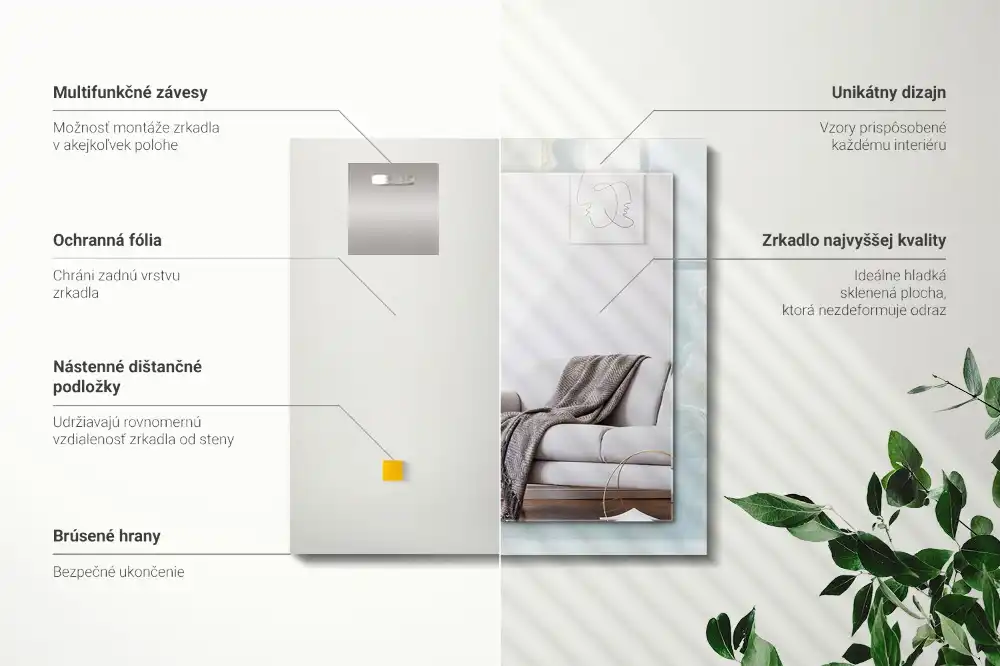 Obdĺžnikové zrkadlo s motívom Modrý ónyxový mramor