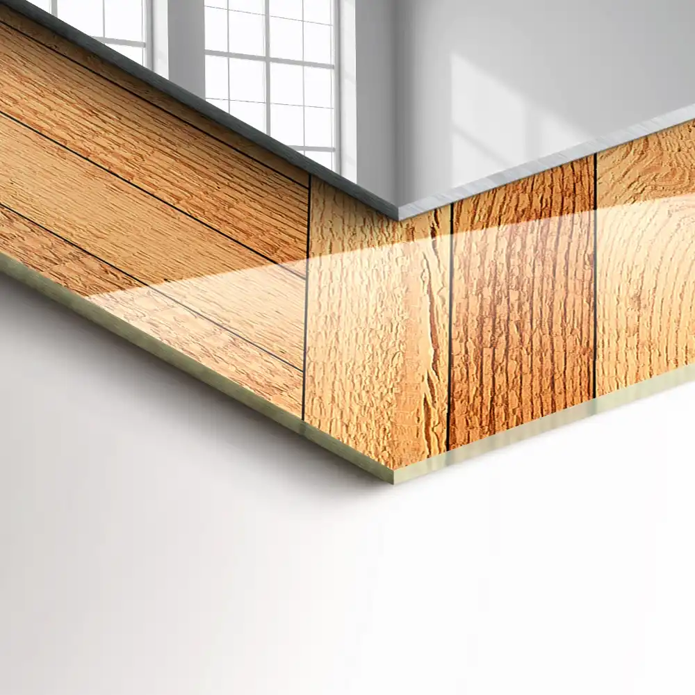 Obdĺžnikové ozdobné zrkadlo Drevené parkety