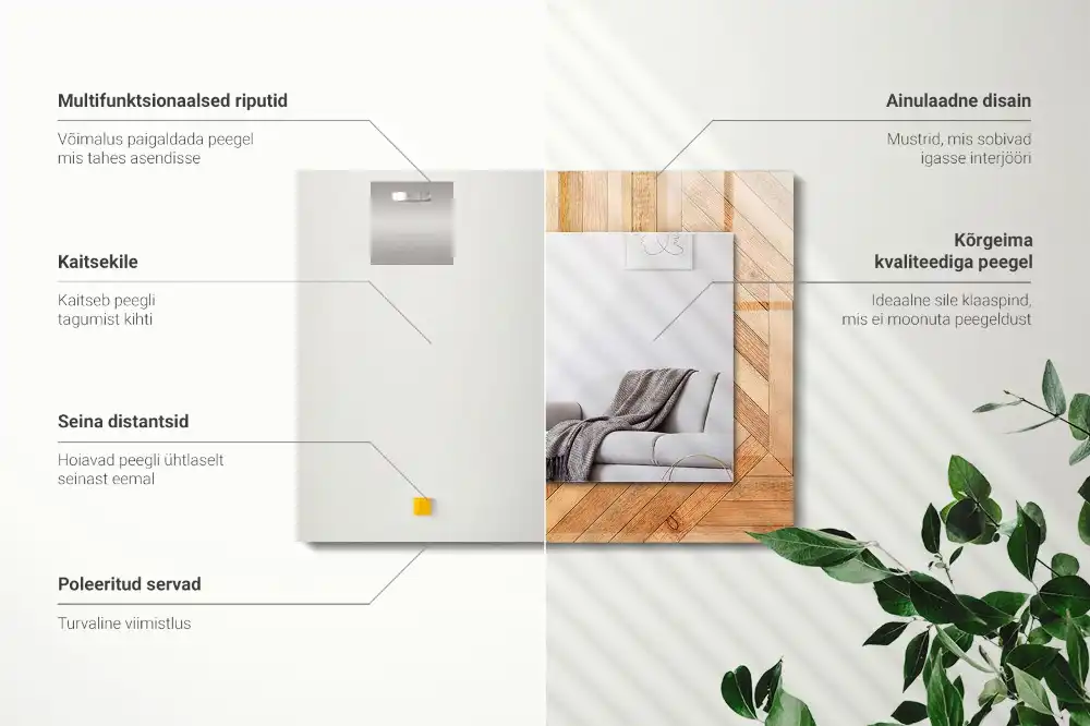 Obdĺžnikové ozdobné zrkadlo Drevené parkety