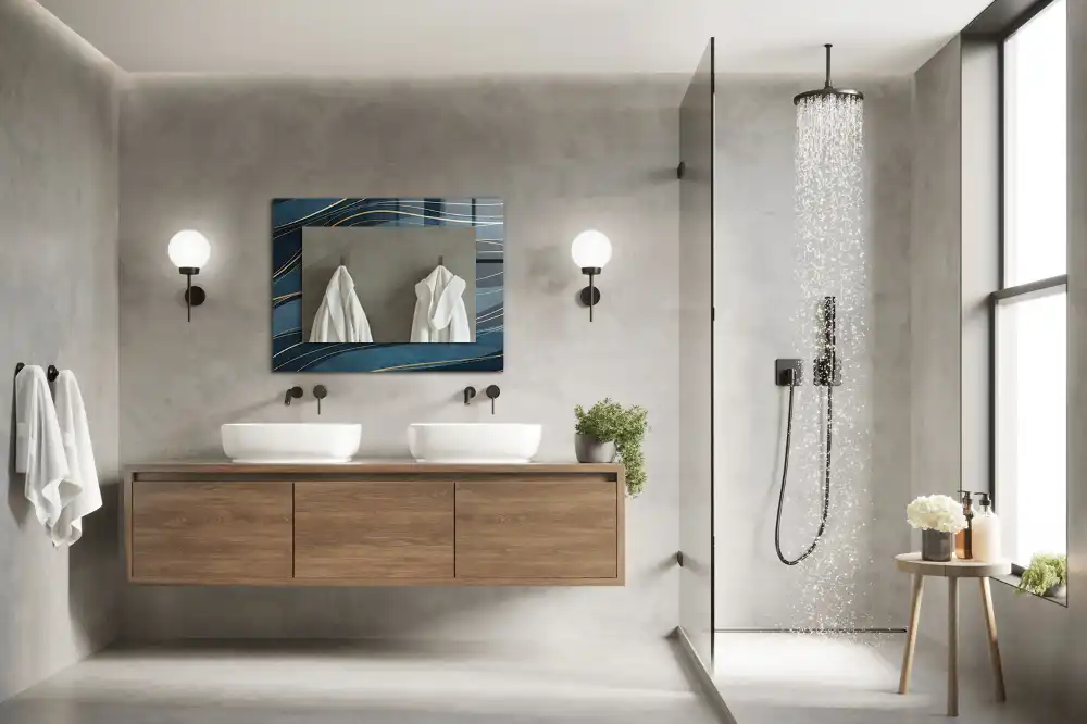 Obdĺžnikové ozdobné zrkadlo Abstraktné čiary