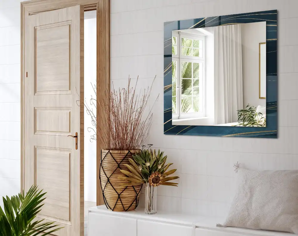 Obdĺžnikové ozdobné zrkadlo Abstraktné čiary