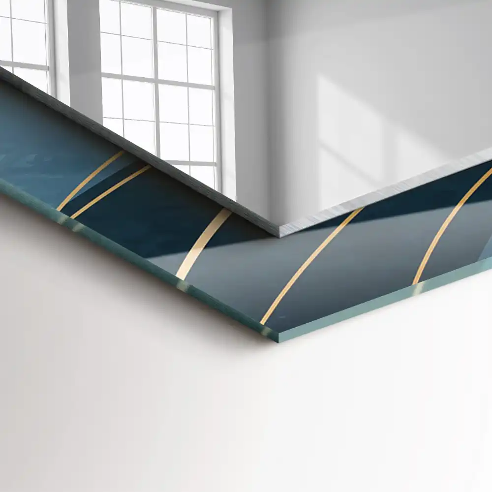 Obdĺžnikové ozdobné zrkadlo Abstraktné čiary